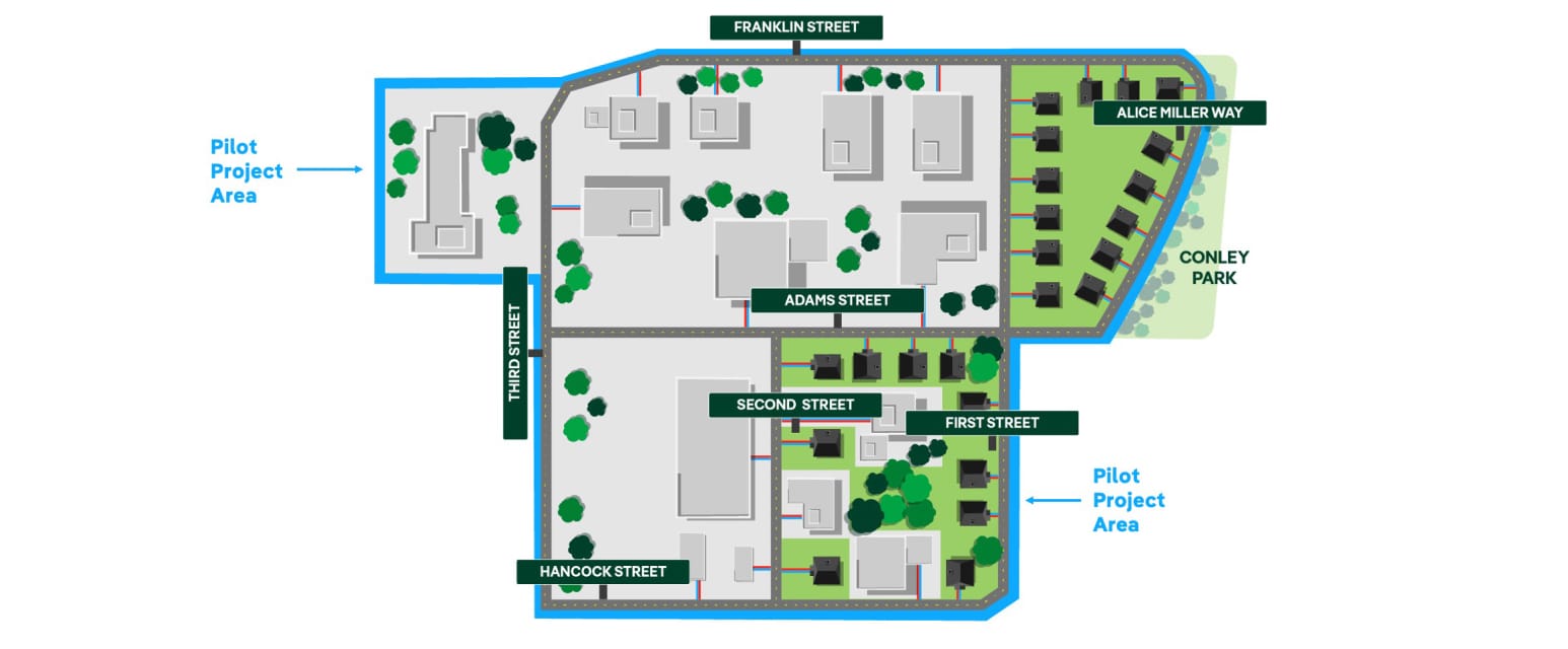 Illustration of the elected official program aerial map